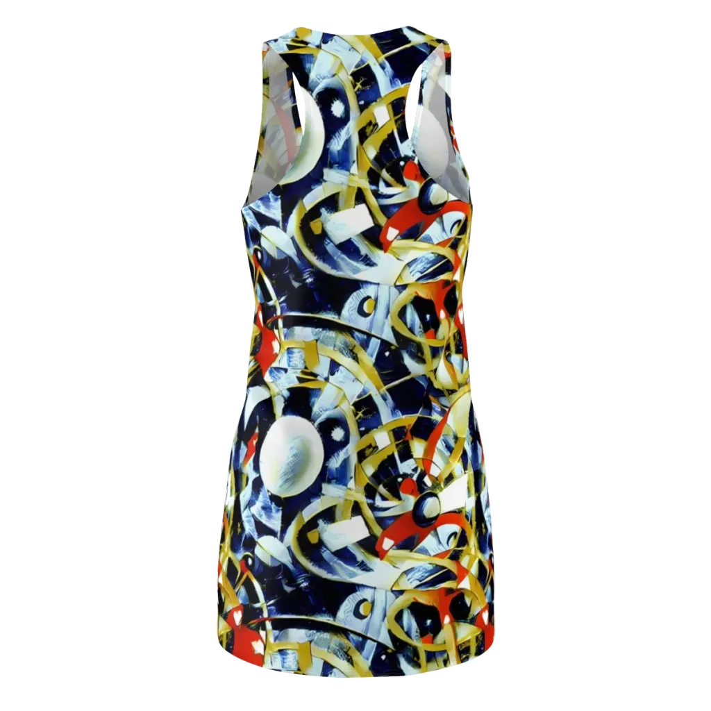 Sapphire Sparks on Racerback Dress — Back
