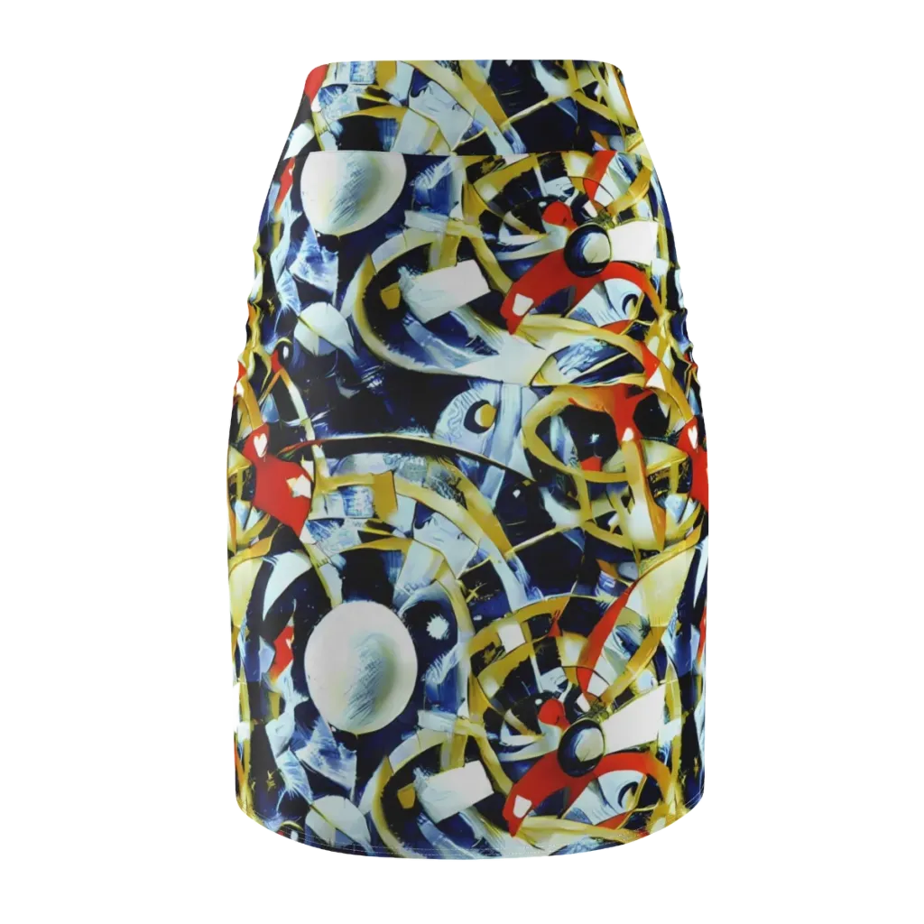 Sapphire Sparks on Pencil Skirt — Back