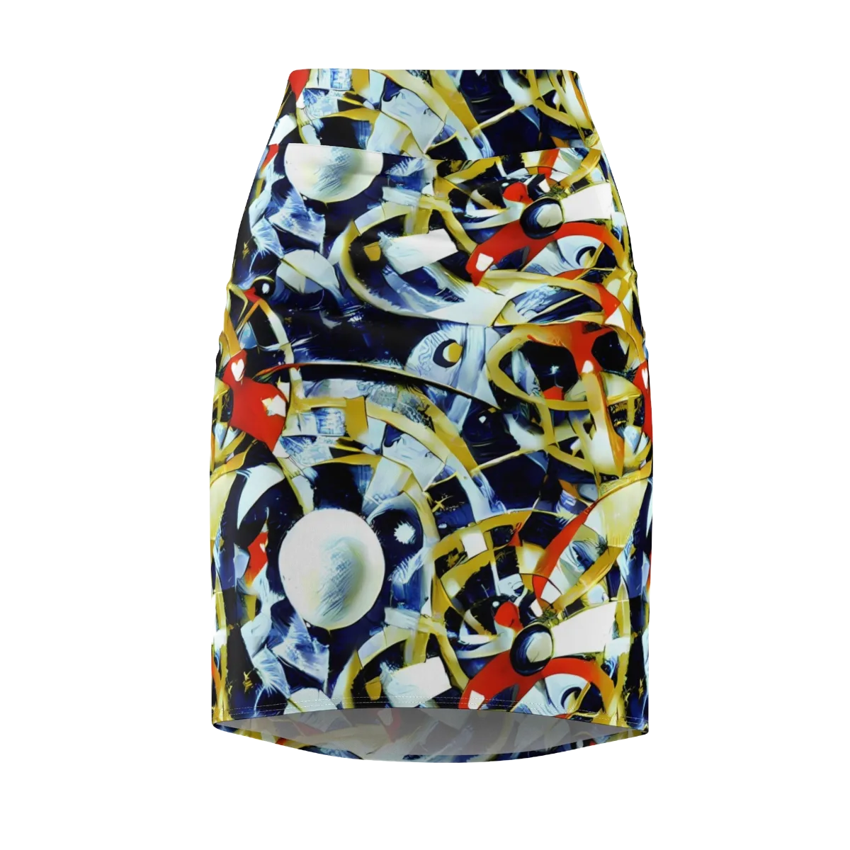 Sapphire Sparks on Pencil Skirt — Front