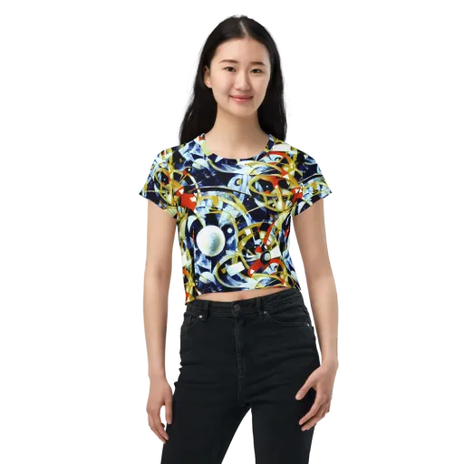 Sapphire Sparks on a Crop Tee