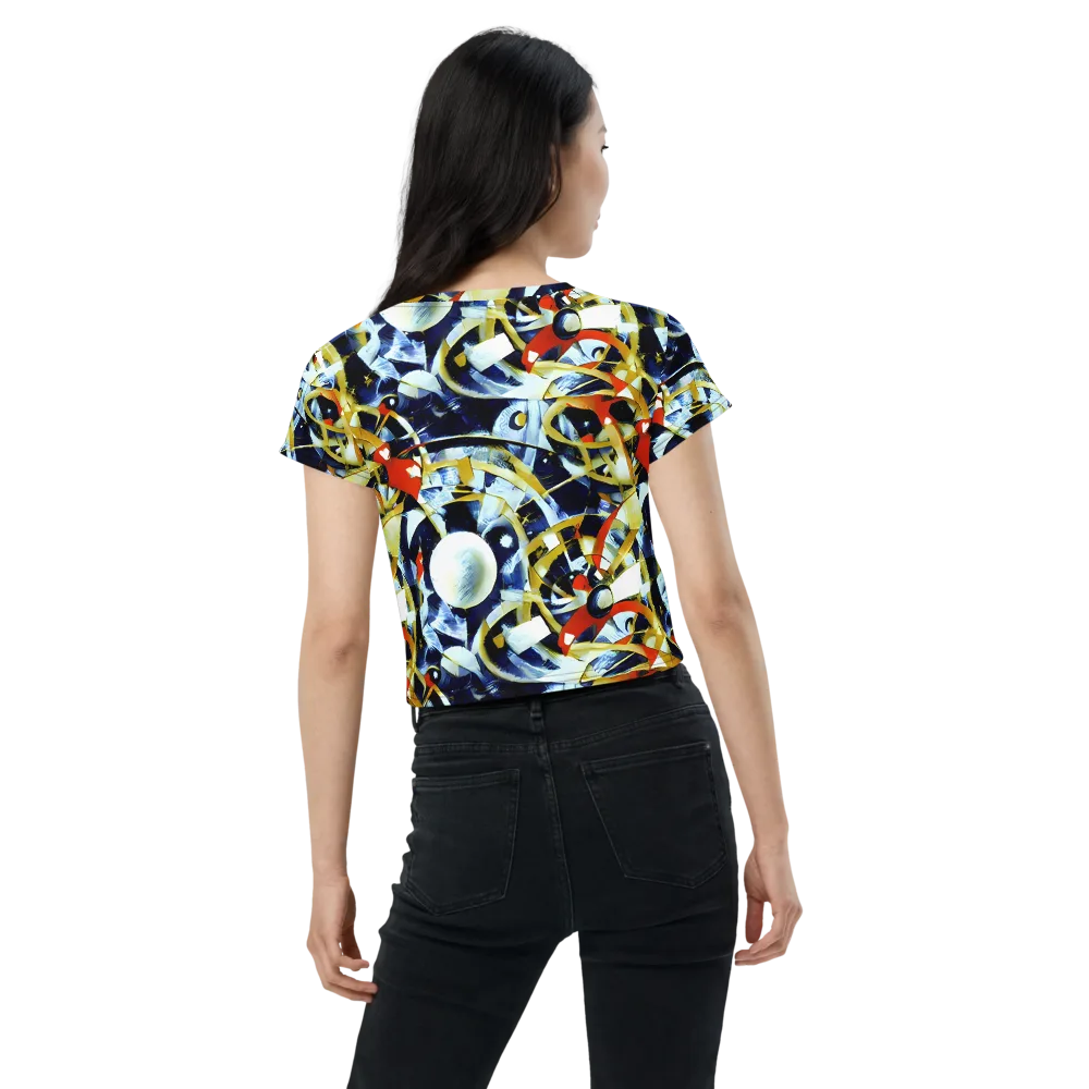 Sapphire Sparks on Crop Tee — Back