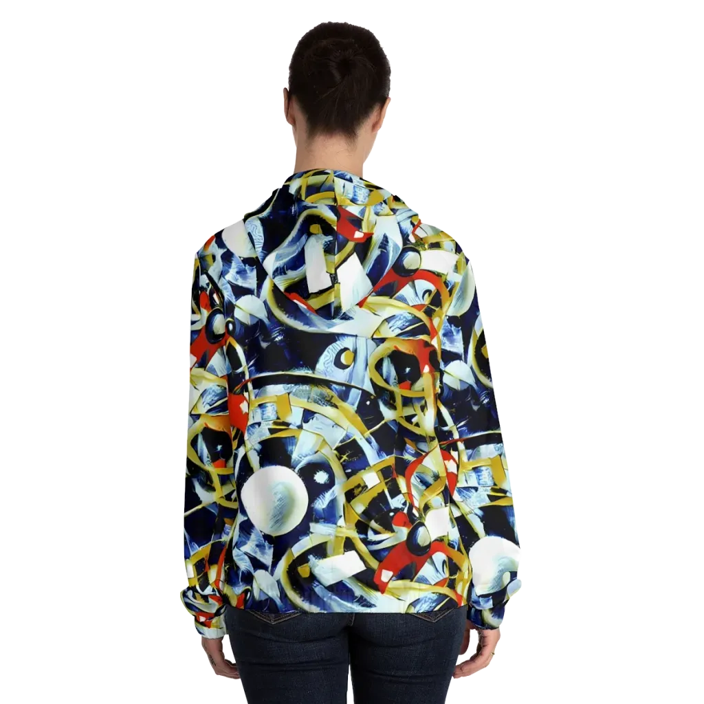 Sapphire Sparks on Women's Full-Zip Hoodie — Back On Person