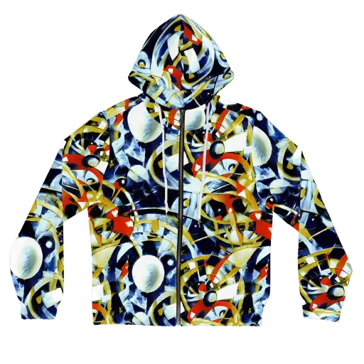 Sapphire Sparks on a Women's Full-Zip Hoodie
