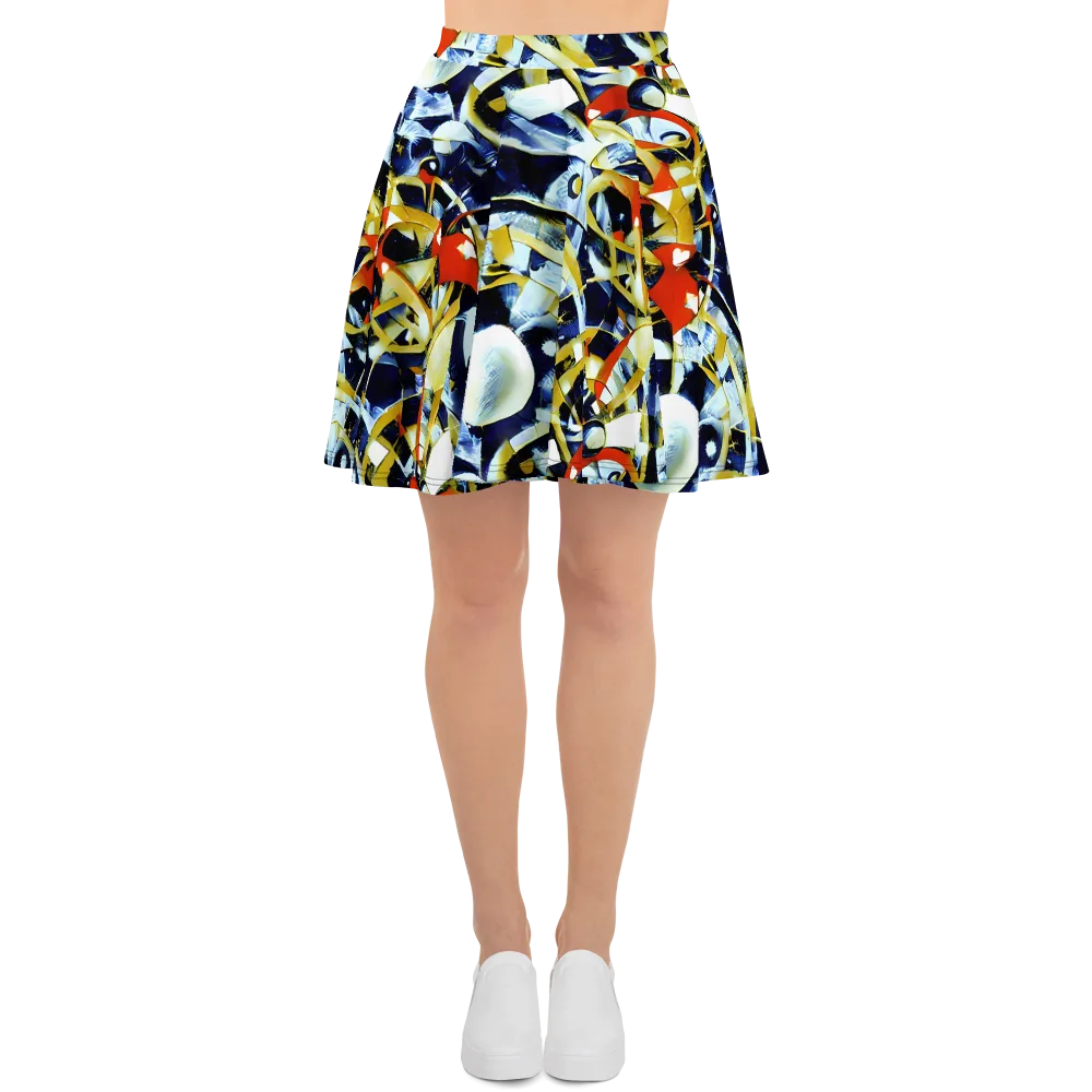 Sapphire Sparks on Skater Skirt — Front