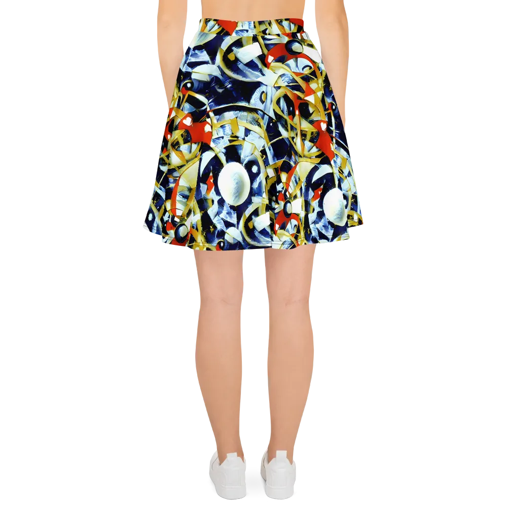 Sapphire Sparks on Skater Skirt — Back
