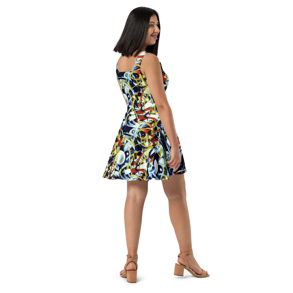 Sapphire Sparks on Skater Dress — Right