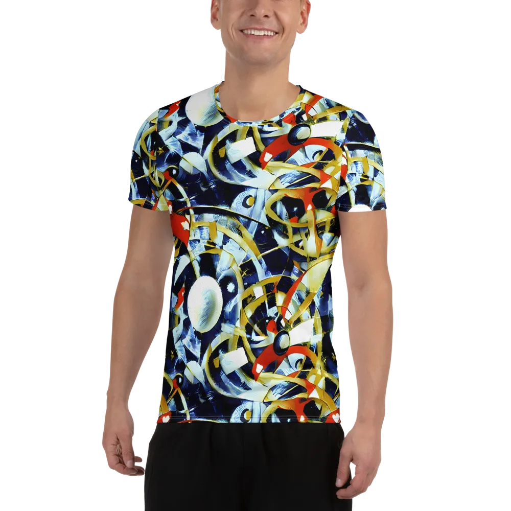 Sapphire Sparks on Men's Athletic T-Shirt — Front