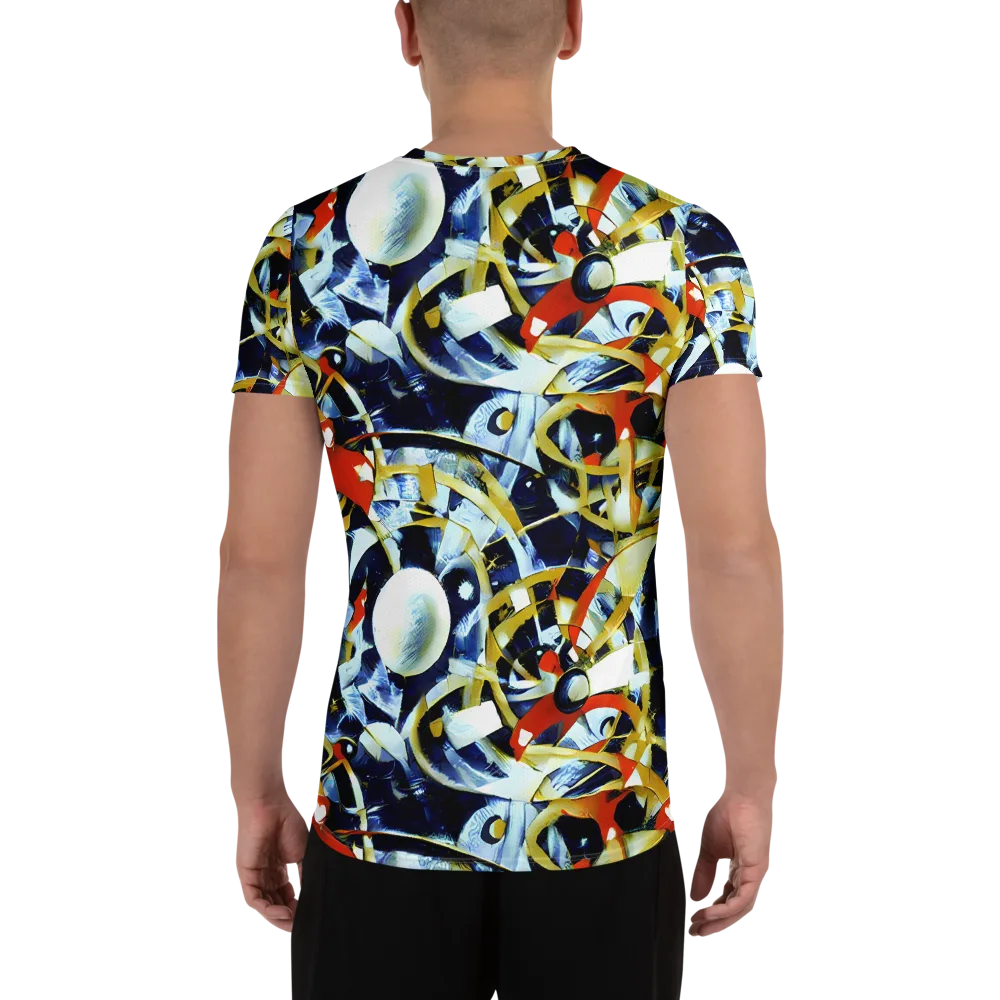 Sapphire Sparks on Men's Athletic T-Shirt — Back
