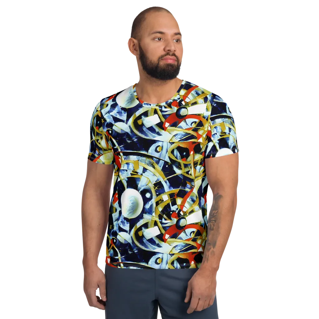 Sapphire Sparks on Men's Athletic T-Shirt — Front