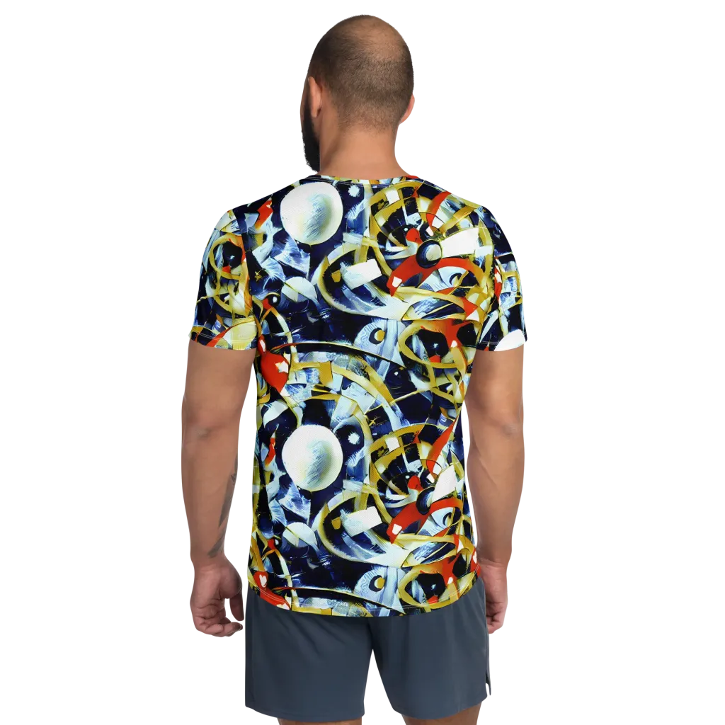 Sapphire Sparks on Men's Athletic T-Shirt — Back
