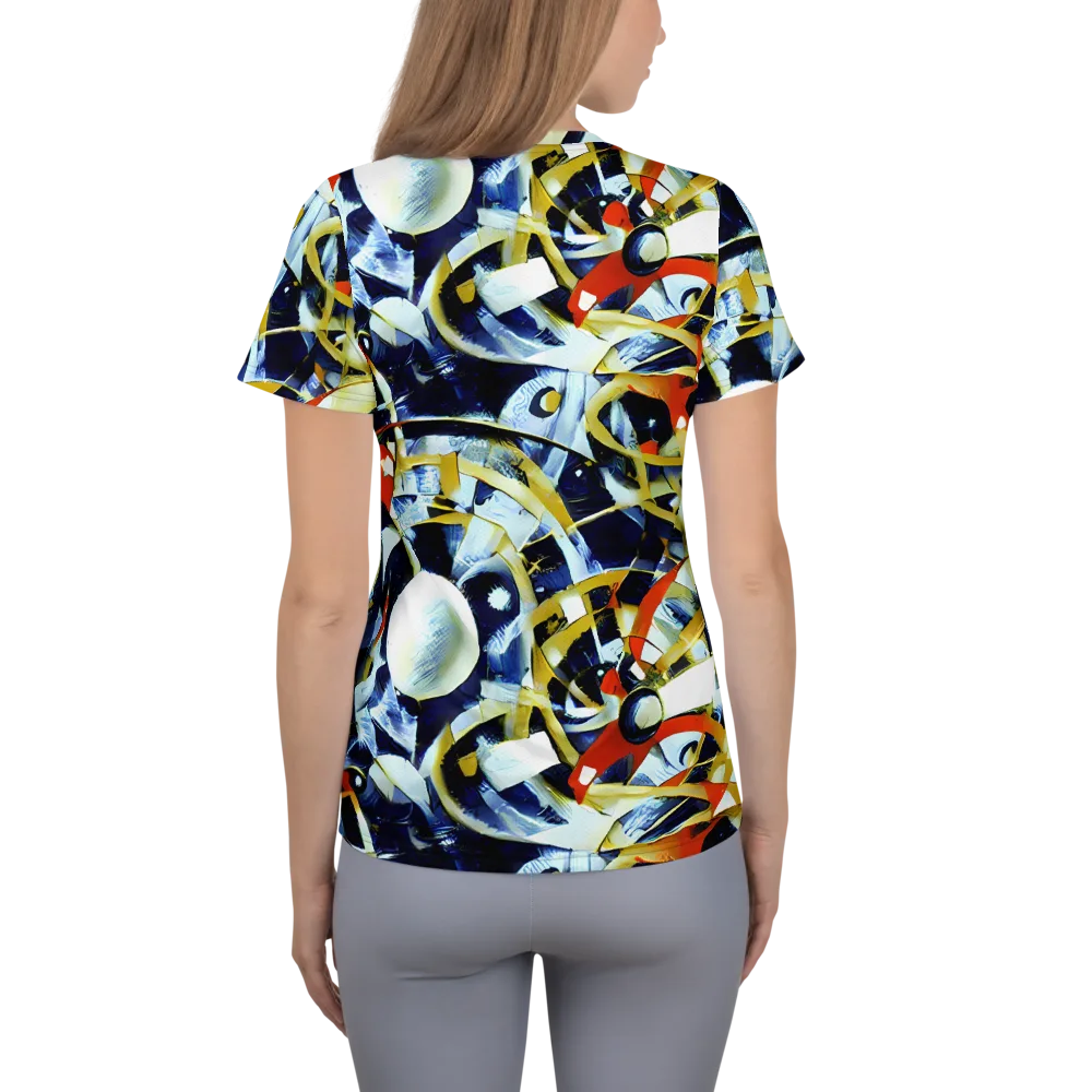 Sapphire Sparks on Women's Athletic T-Shirt — Back
