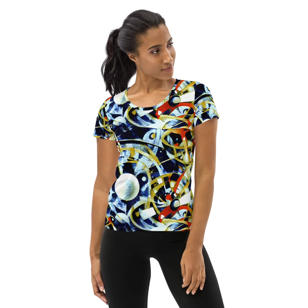 Sapphire Sparks on Women's Athletic T-Shirt — Front