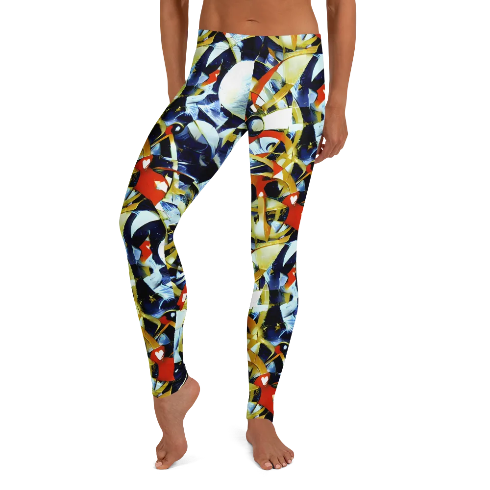 Sapphire Sparks on Leggings — Front