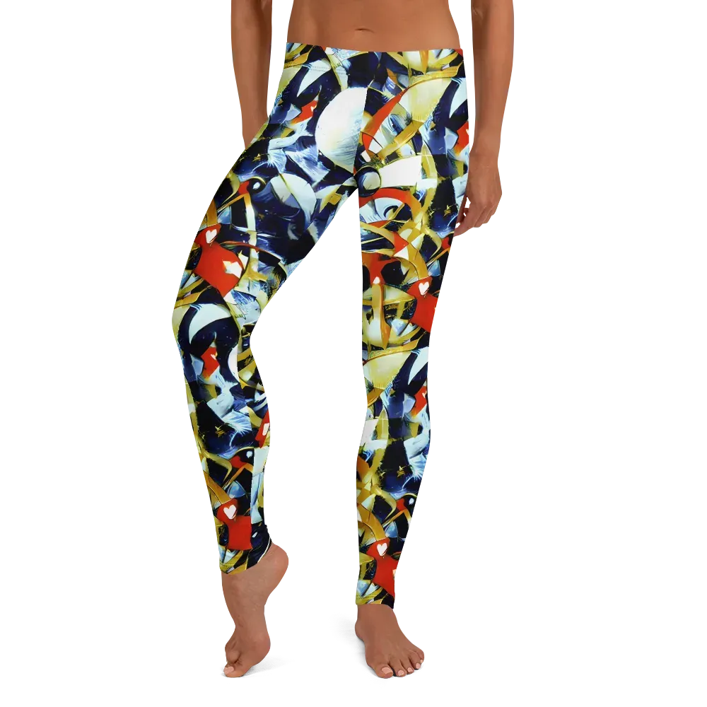 Sapphire Sparks on Leggings — Front
