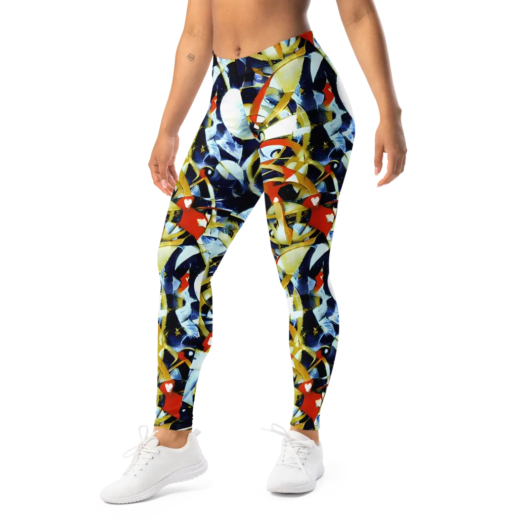 Sapphire Sparks on Leggings — Left Front