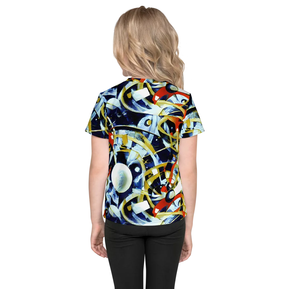 Sapphire Sparks on Kids Crew Neck T-Shirt — Back