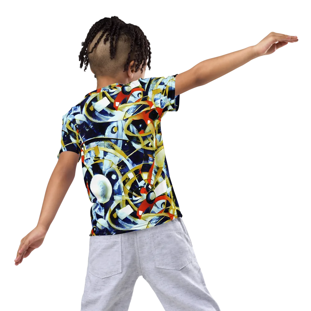 Sapphire Sparks on Kids Crew Neck T-Shirt — Back