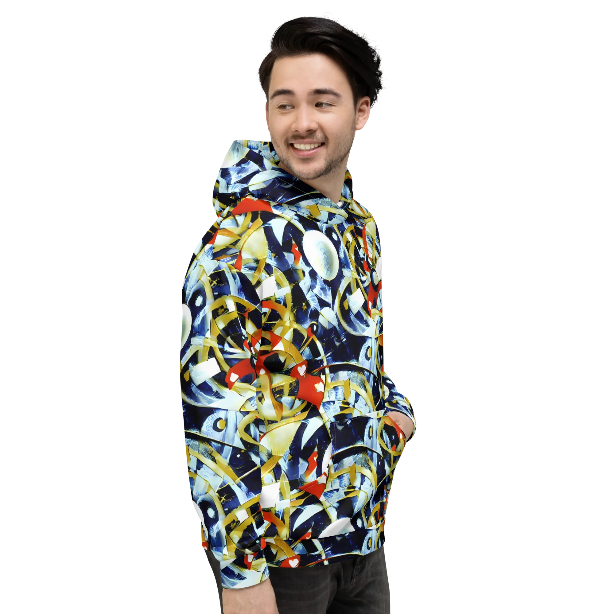 Sapphire Sparks on Hoodie — Right