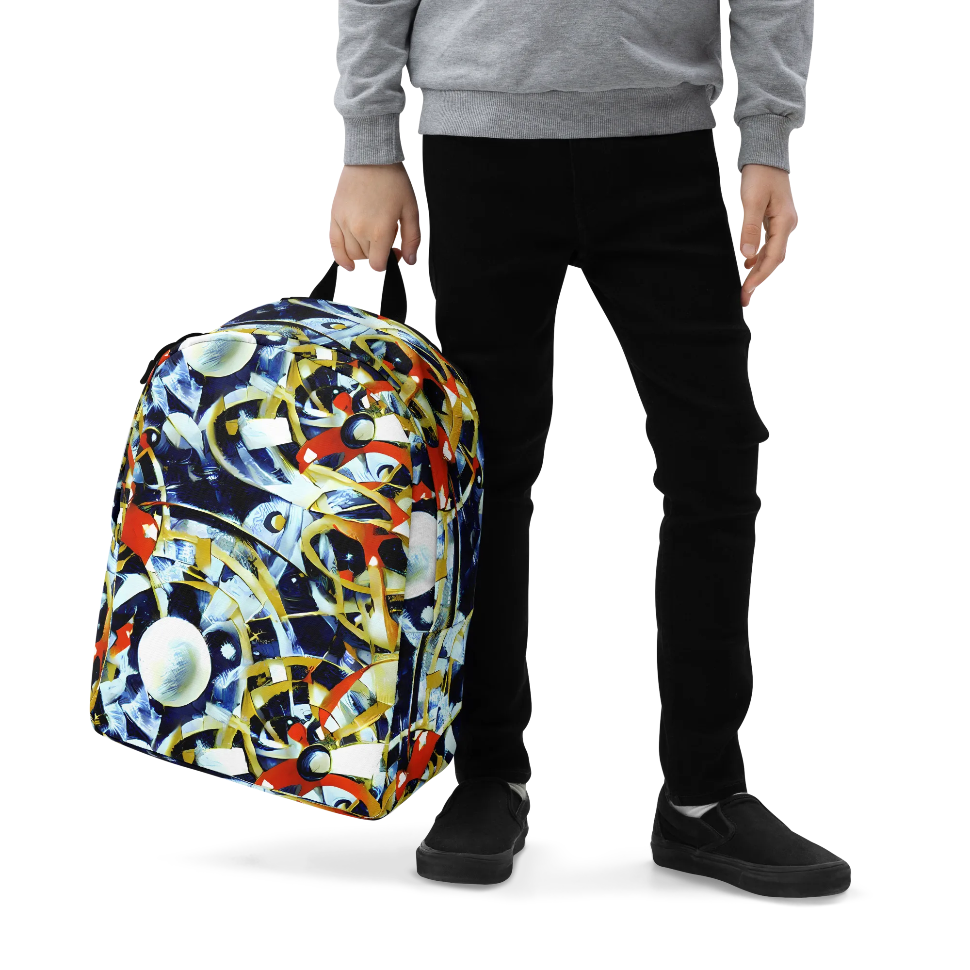 Sapphire Sparks on Minimalist Backpack — Zoomed-in