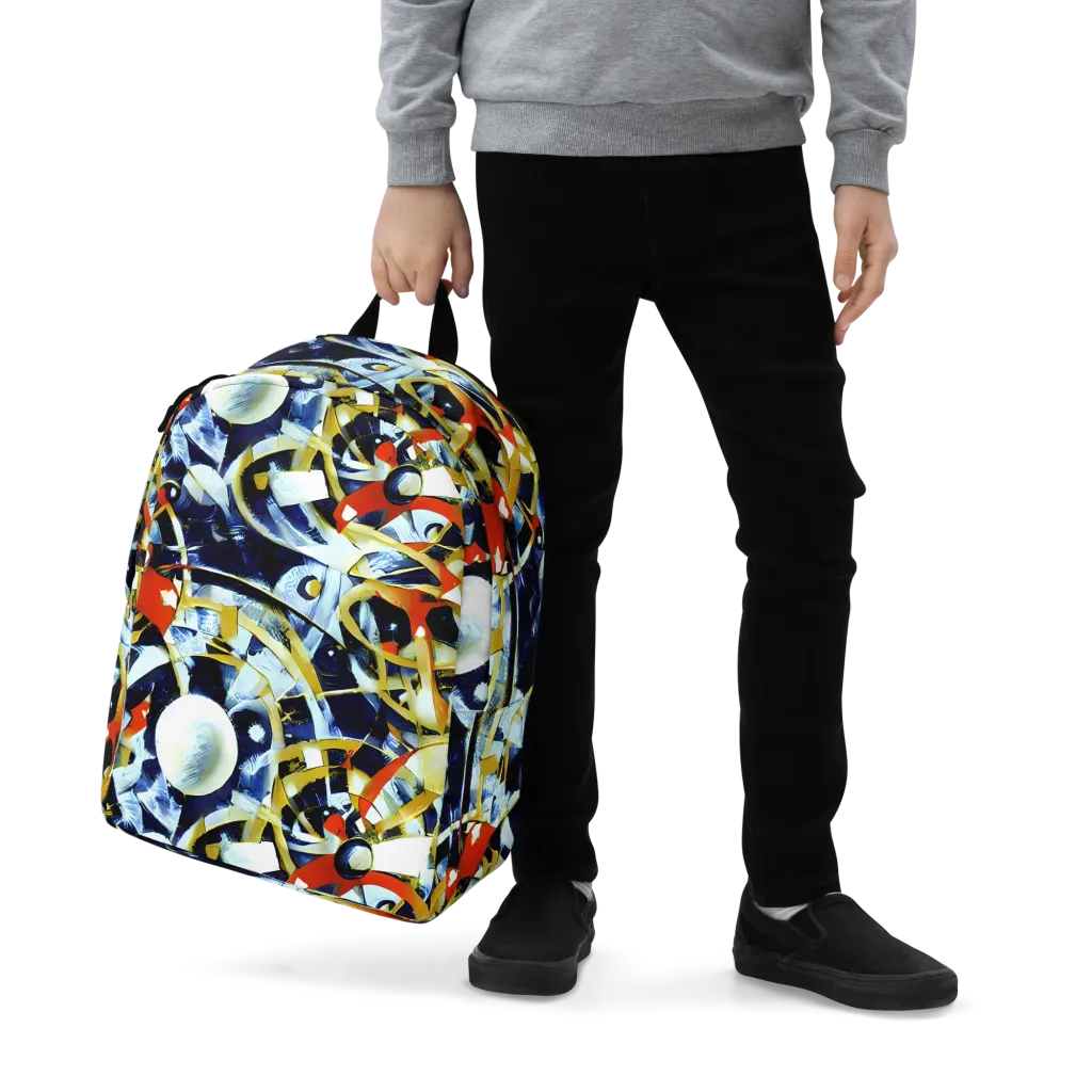 Sapphire Sparks on Minimalist Backpack — Zoomed-in