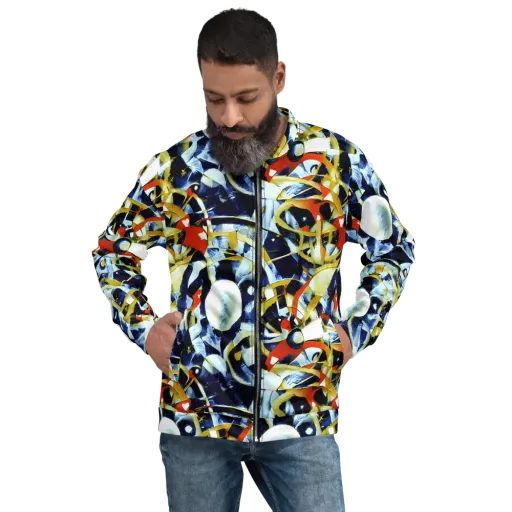 Sapphire Sparks on a Bomber Jacket