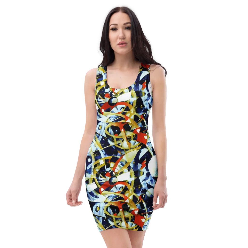 Sapphire Sparks on Bodycon Dress — Front