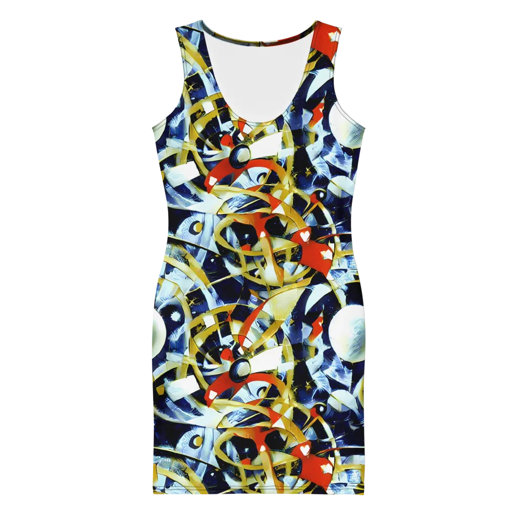 Sapphire Sparks on Bodycon Dress — Front
