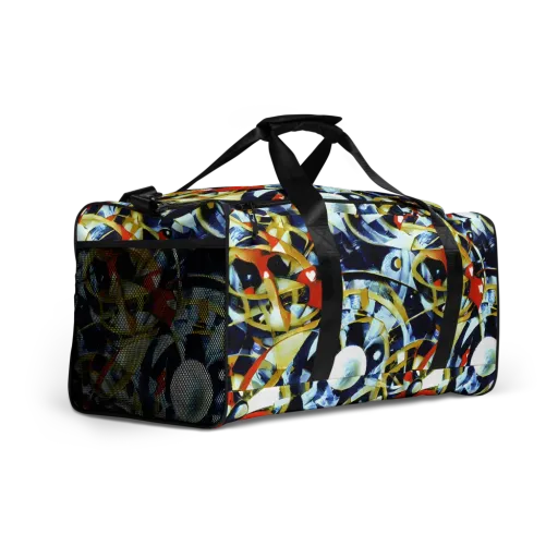 Sapphire Sparks on a Duffle Bag