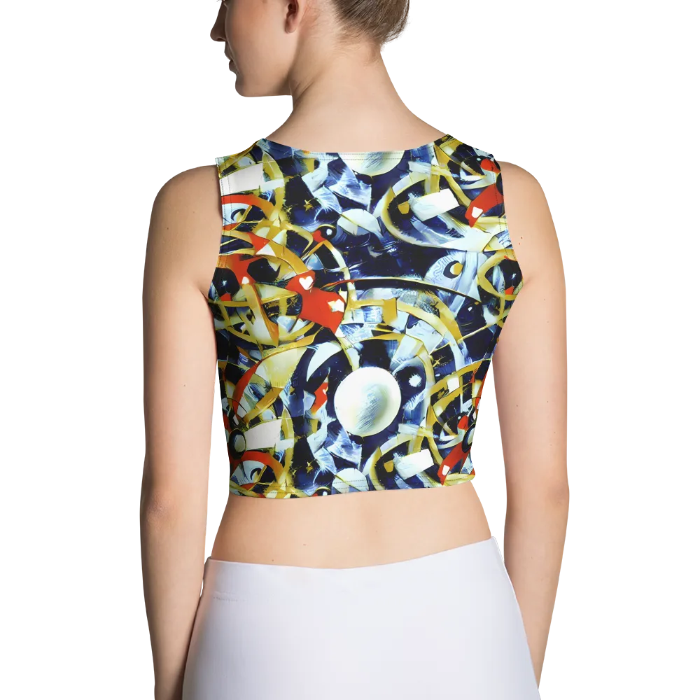 Sapphire Sparks on Crop Top — Back