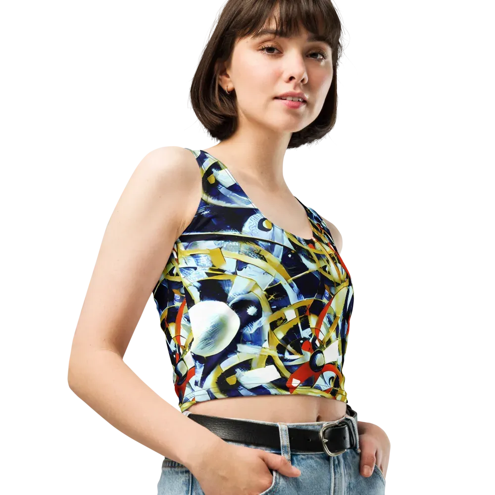 Sapphire Sparks on Crop Top — Right Front