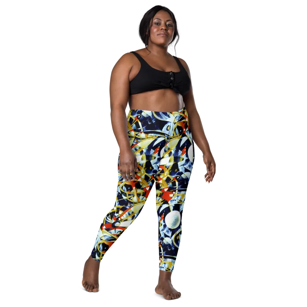 Sapphire Sparks on Leggings with Pockets — Front