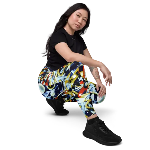 Sapphire Sparks on a Leggings with Pockets