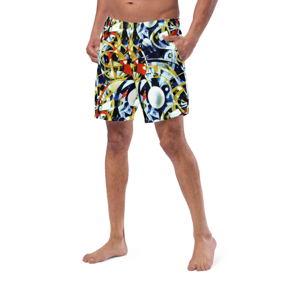 Sapphire Sparks on Swim Trunks — Left Front