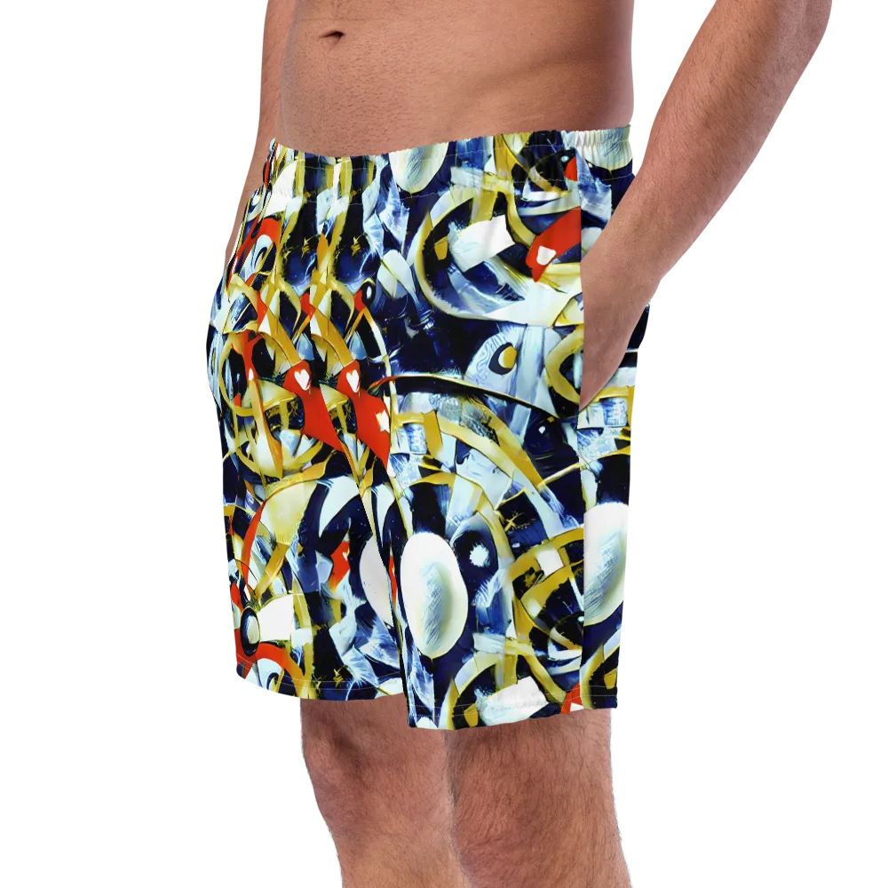 Sapphire Sparks on Swim Trunks — Left Front