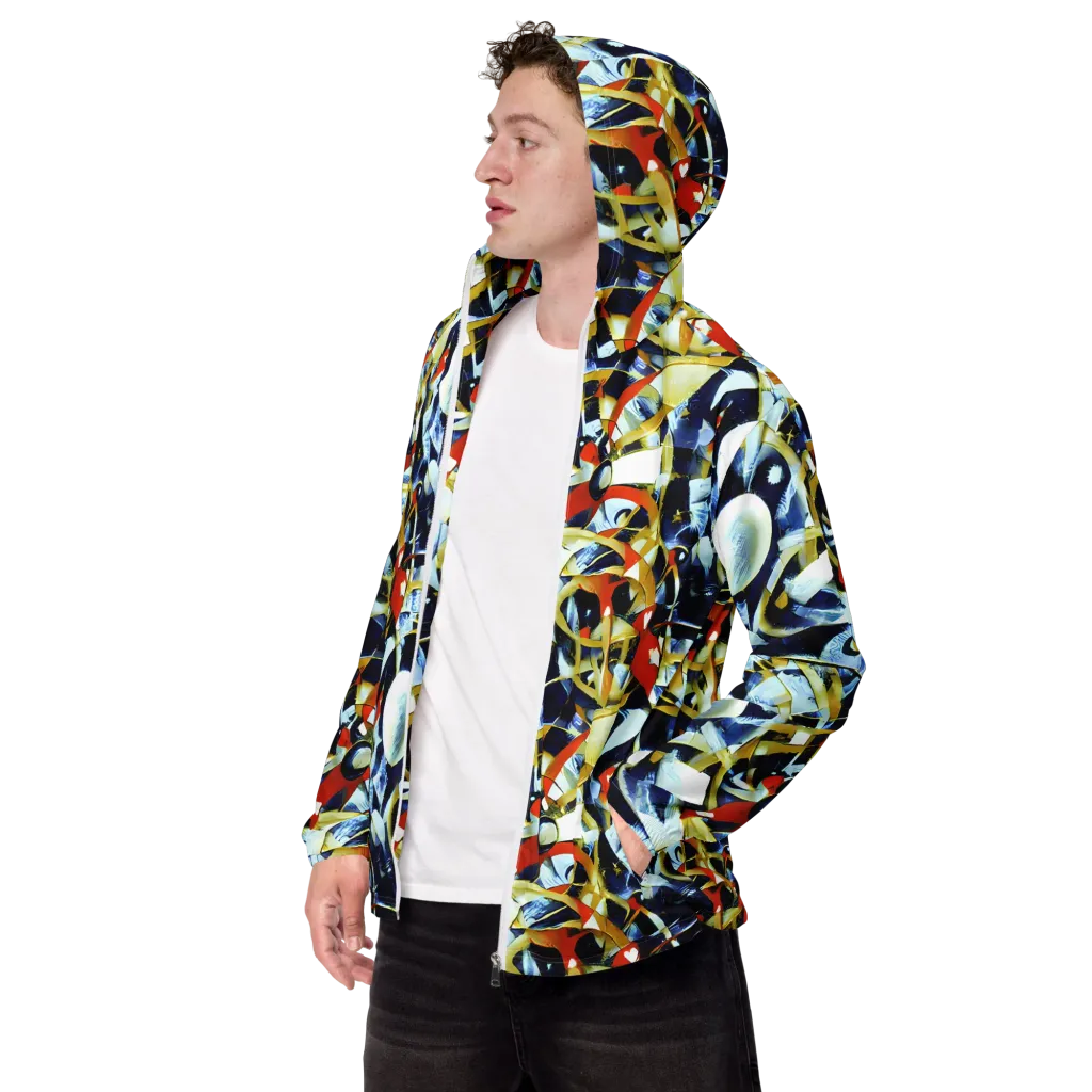 Sapphire Sparks on Men's Windbreaker — Left Front