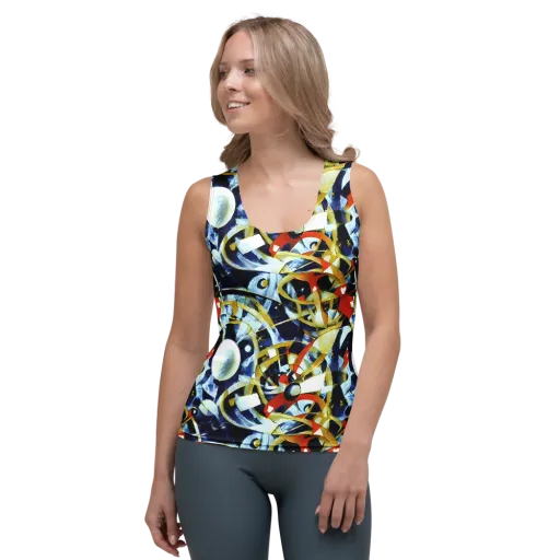 Sapphire Sparks on a Women's Tank Top