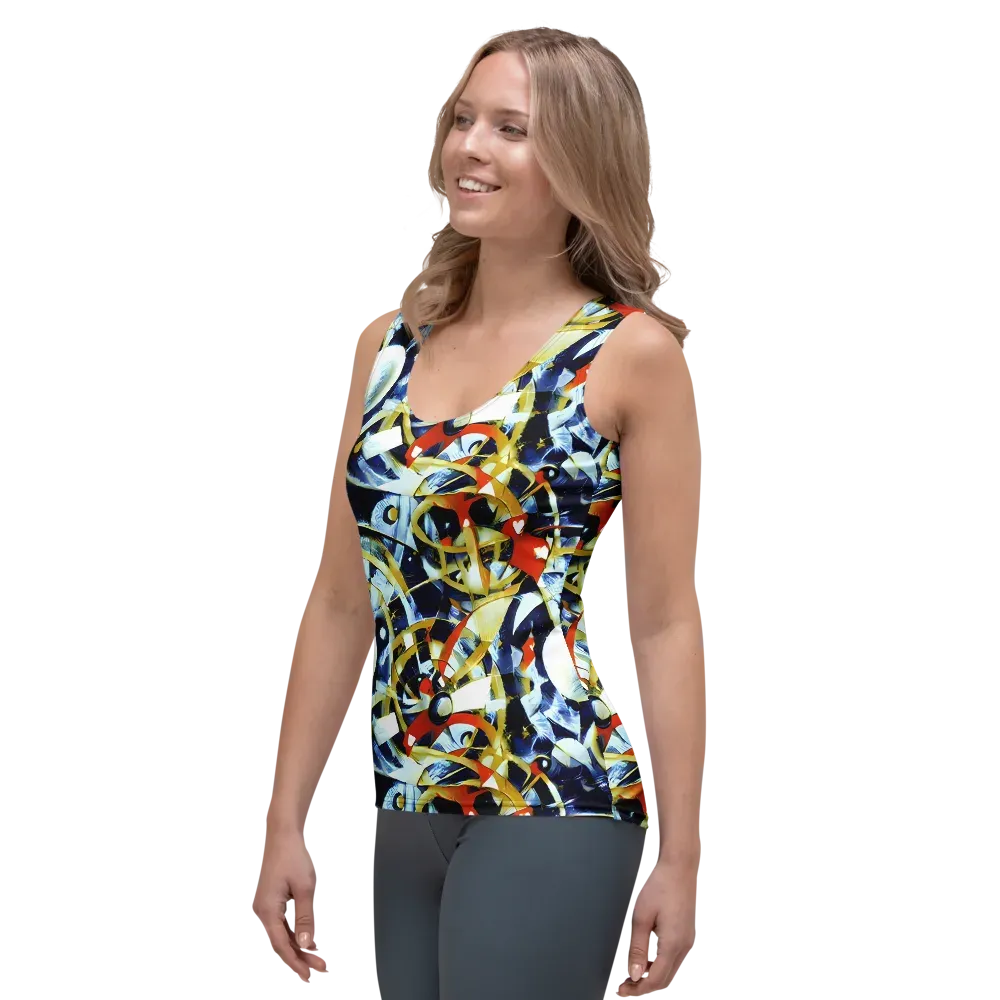 Sapphire Sparks on Women's Tank Top — Left Front