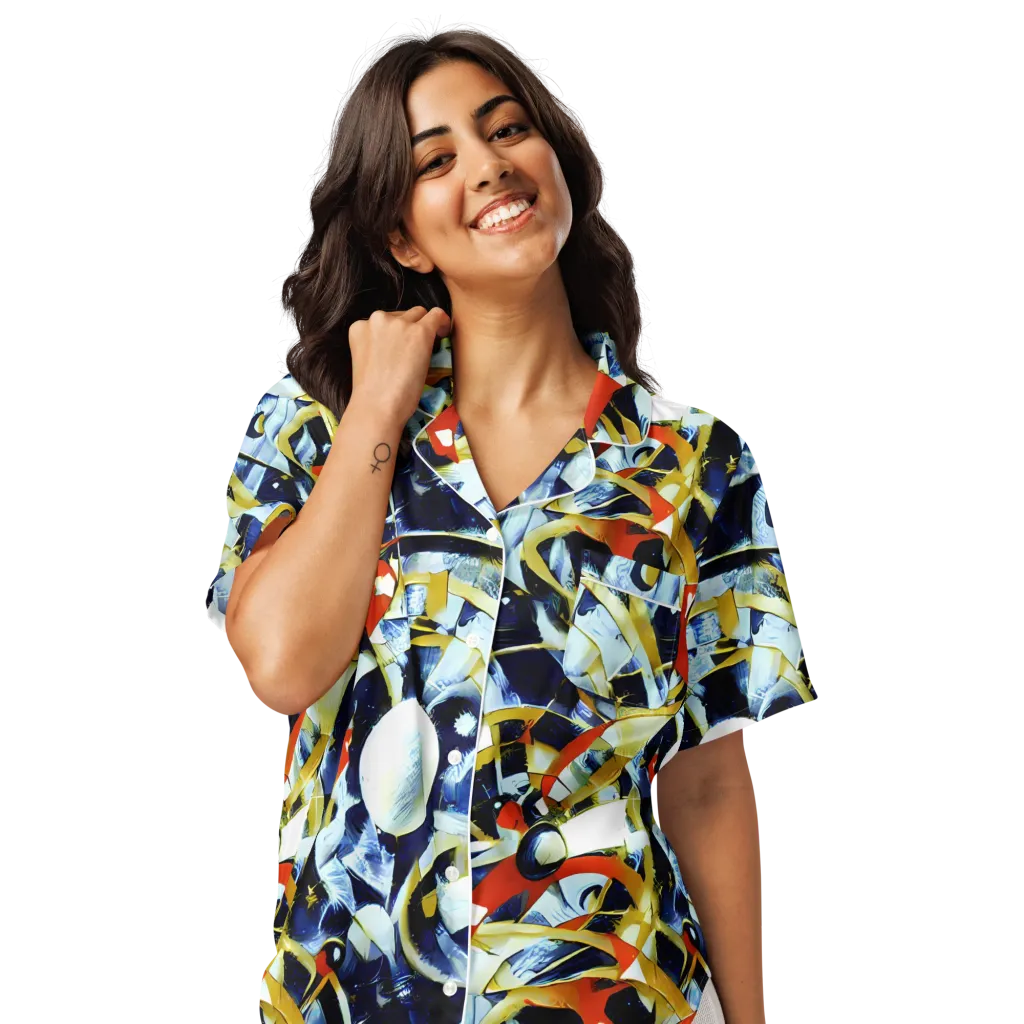 Sapphire Sparks on Women's Short Sleeve Pajama Top — Front