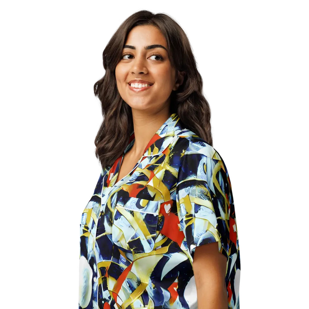 Sapphire Sparks on Women's Short Sleeve Pajama Top — Left Front