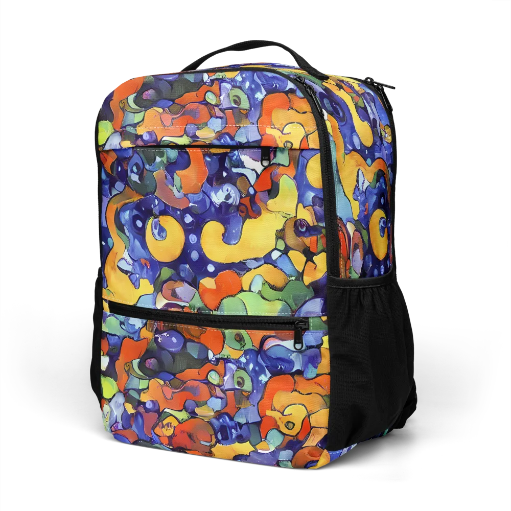 Tangerine Tangle on Utility Backpack — Left Front