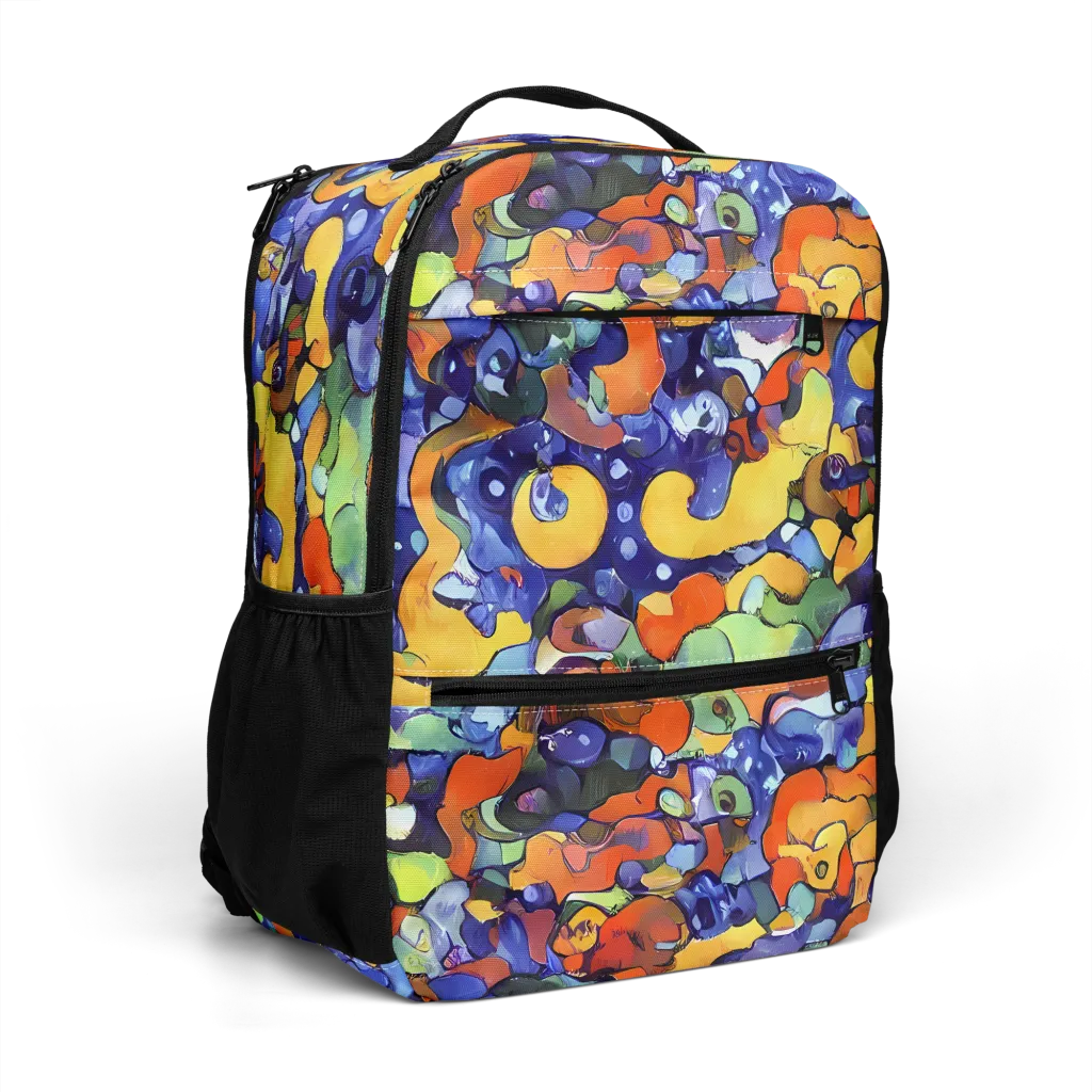 Tangerine Tangle on Utility Backpack — Right Front