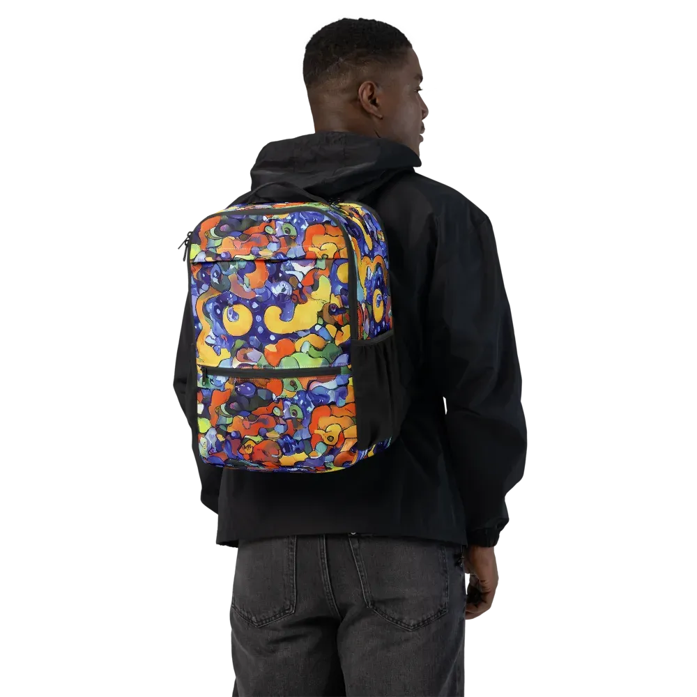 Tangerine Tangle on Utility Backpack — Back