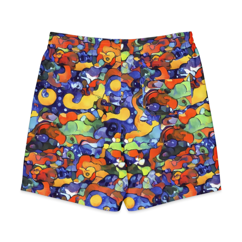 Tangerine Tangle on Men's Board Shorts — Back