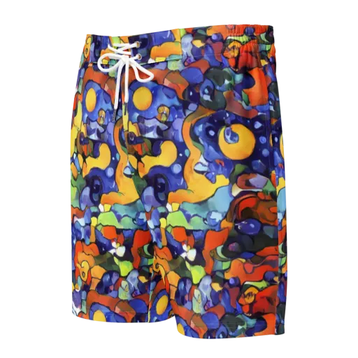 Tangerine Tangle on a Men's Board Shorts