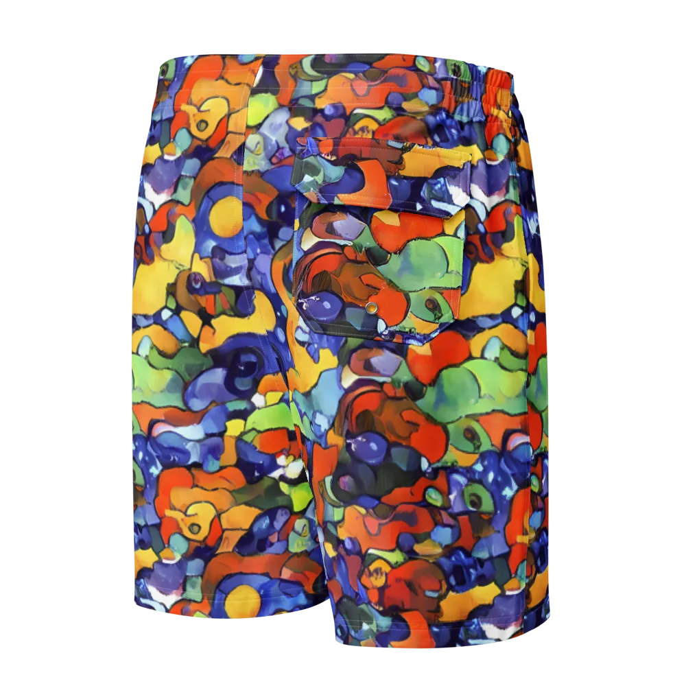 Tangerine Tangle on Men's Board Shorts — Back
