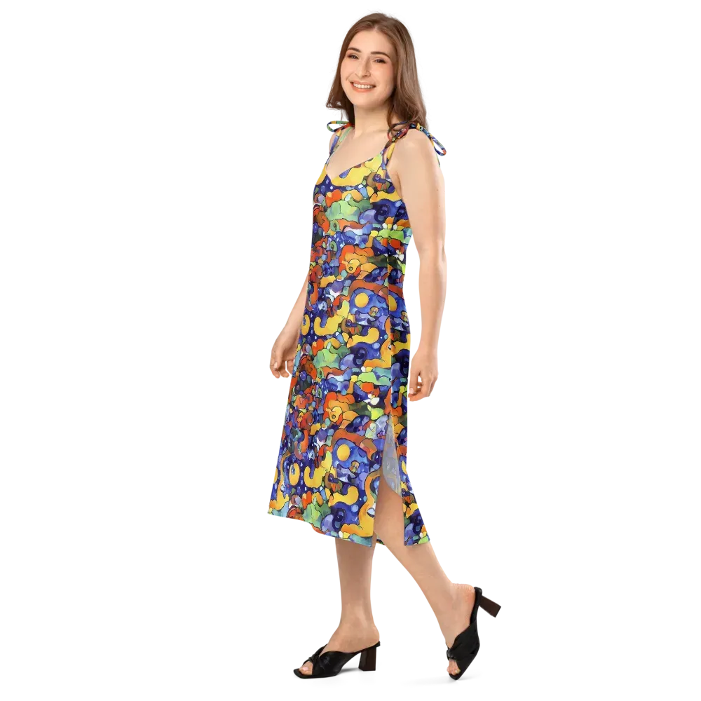 Tangerine Tangle on Slip Dress — Left Front