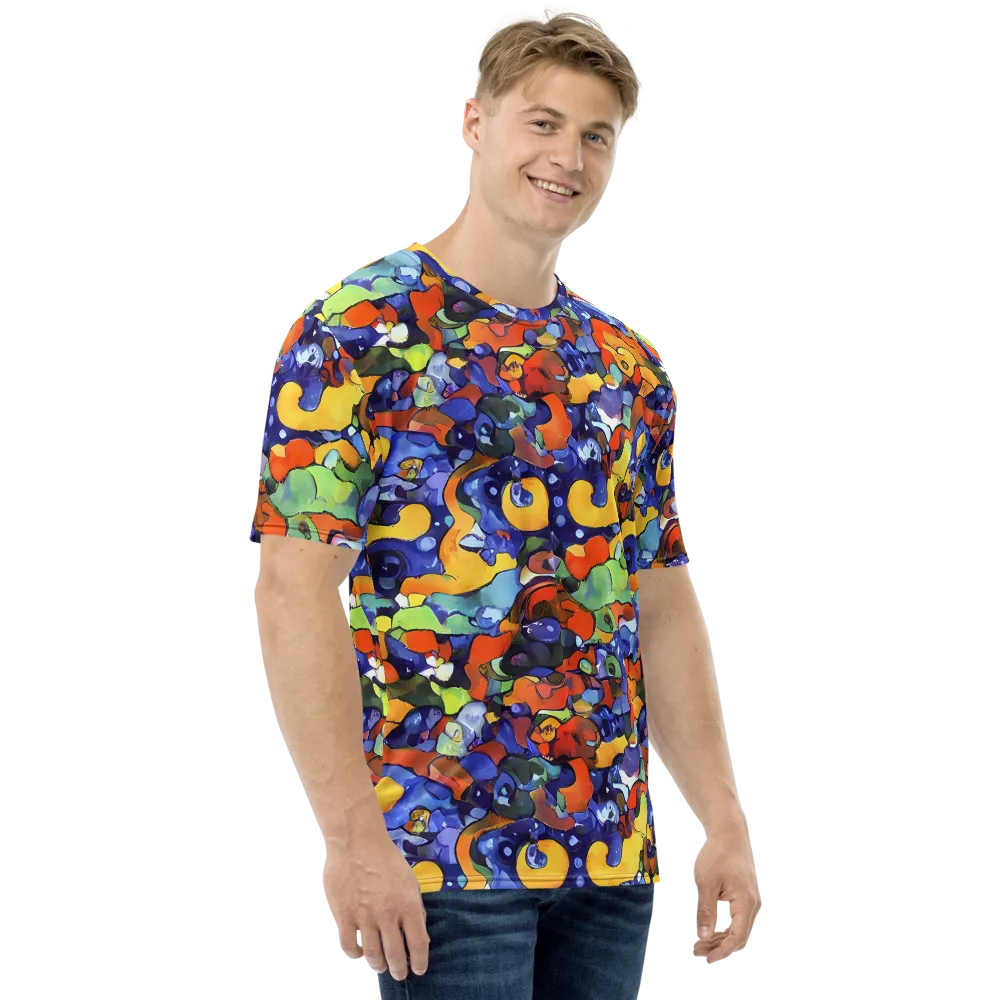 Tangerine Tangle on Men's Crew Neck T-Shirt — Right