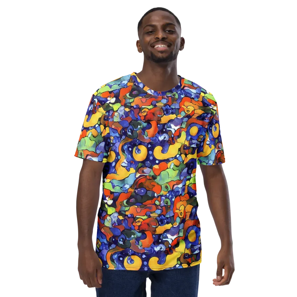 Tangerine Tangle on Men's Crew Neck T-Shirt — Front