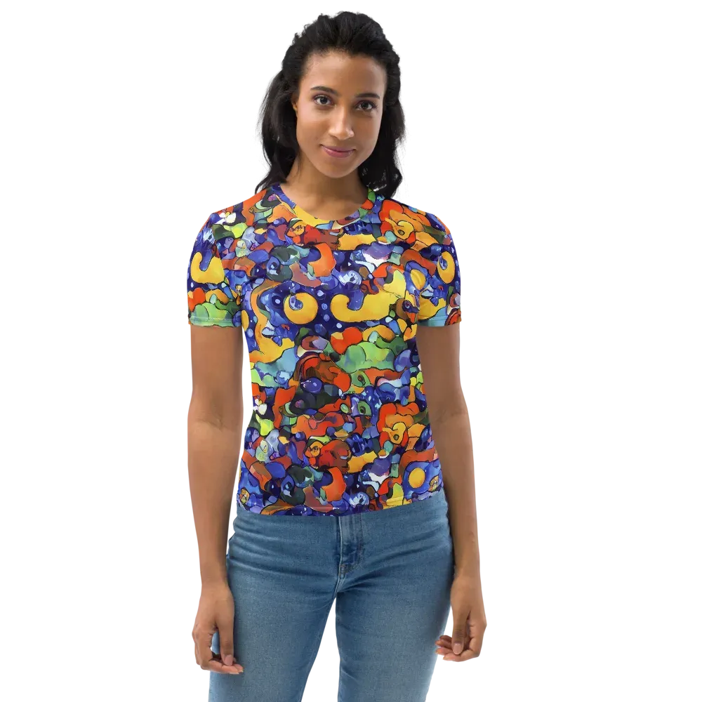 Tangerine Tangle on Women's Crew Neck T-Shirt — Front