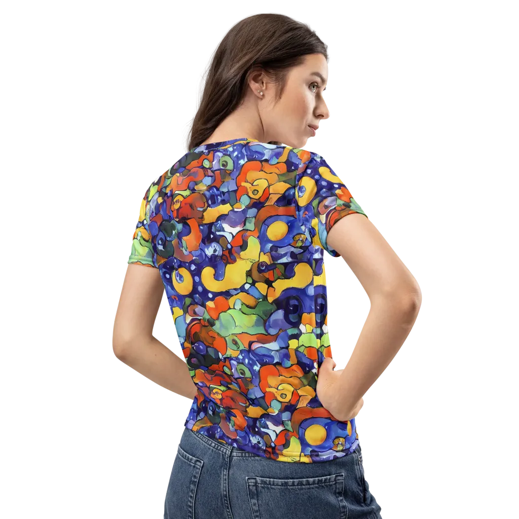 Tangerine Tangle on Women's Crew Neck T-Shirt — Back